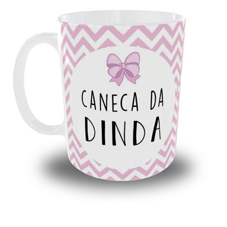 Caneca Cerâmica Você Foi Promovida à Dinda de 325ml Personalizada