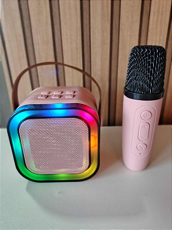 Caixa De Som 20W com Microfone e Modificador de Voz LED KA-8072