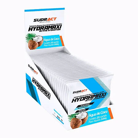 Hydramaxi - Display c/ 25 sachês - Sudract Nutrition Agua de coco