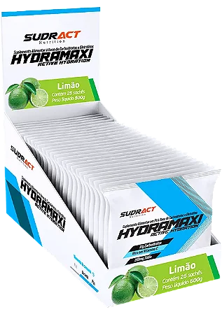 Hydramaxi - Display c/ 25 sachês - Sudract Nutrition Limao