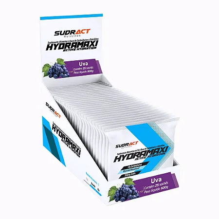 Hydramaxi - Display c/ 25 sachês - Sudract Nutrition uva