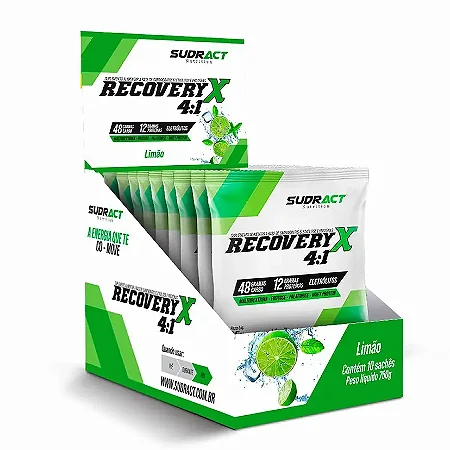 Recovery X 4:1 10 sachês de 65g - Sudract Nutrition limão