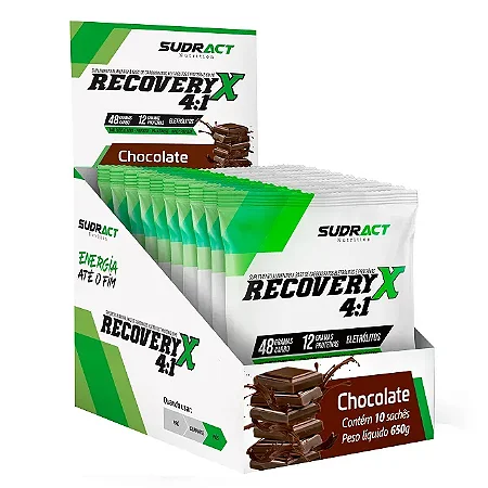 Recovery X 4:1 10 sachês de 65g - Sudract Nutrition Chocolate