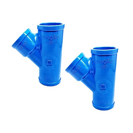 Junção 45º 50mm Soldável Injetada Pn 125 Kit 2 unidades