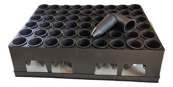 54 Tubetes de 190ml + 1 Bandeja com 54  furos