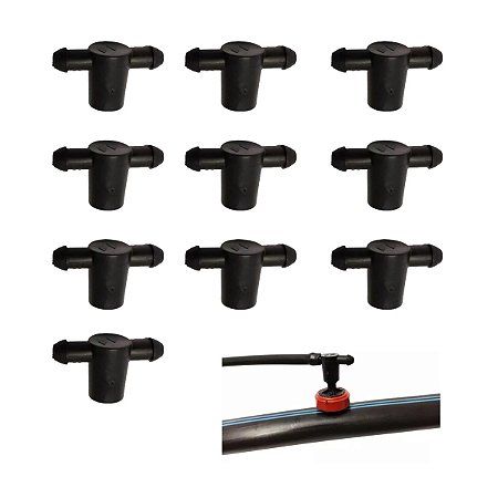 Conector Manifold 2 Saídas para Botão Gotejador 10 unidades