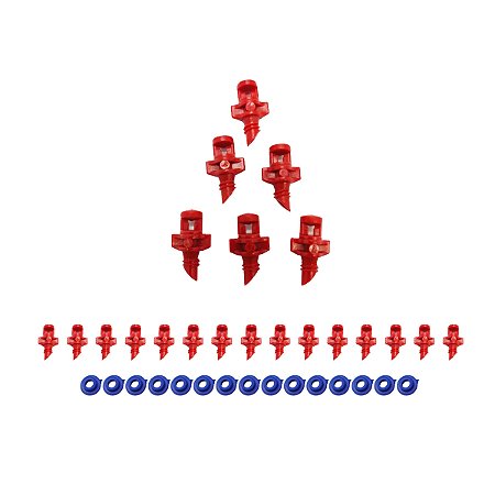 Microaspersores Estáticos 360° Kit Com 15 + 15 Chulinhas