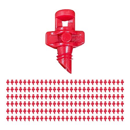 Microaspersor Estático De 360° Jati 100 Lh 100 Unid Vermelho