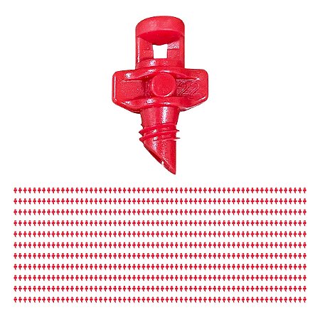 Microaspersor Estático De 360° Jati 100 Lh 1000 Und Vermelho