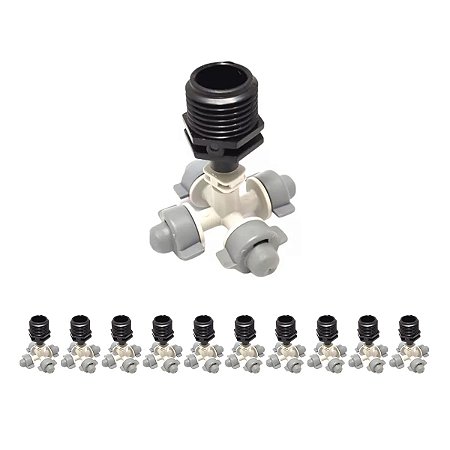 Nebulizador Coolnet 4 Saída 7,5lh Base 1/2 kit 10 unidades