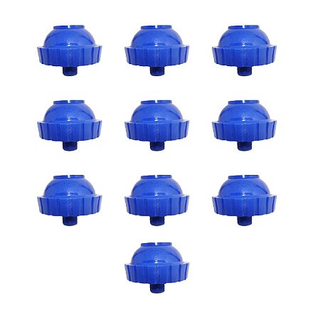 Aspersor Vulcão Cabeça Rosca Externa 1/2 Azul 10 Unidades