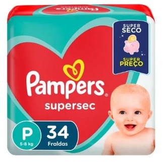 Fralda Pampers Superdec P - 34 UND