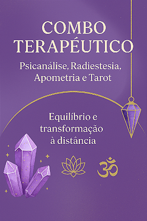 Pacote completo de terapias para equilíbrio emocional, energético e espiritual.