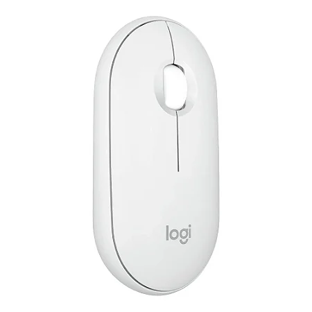 Mouse Sem Fio Logitech Pebble 2 M350s Bluetooth Branco 1000 DPI - 910-007047