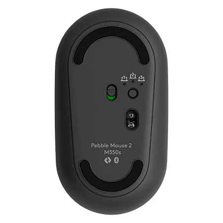 Mouse Sem Fio Logitech Pebble 2 M350s Bluetooth Grafite 1000 DPI - 910-007049