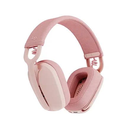 Headset Sem Fio Logitech Zone Vibe 100 Bluetooth Rosa - 981-001223