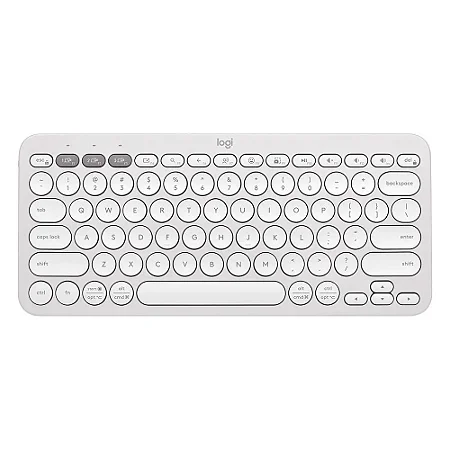 Teclado Sem Fio Logitech Pebble Keys 2 K380s Bluetooth Branco US -  920-011790