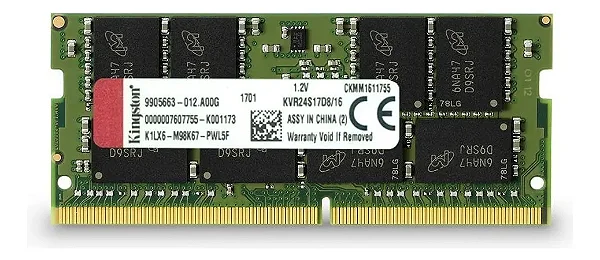 MEM NOTE DDR4 CAP 16GB/2400 KINGSTON KVR24S17S8/16