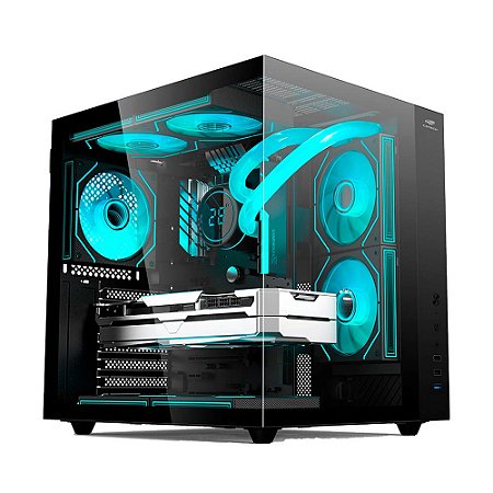 Gabinete Gamer C3 Tech Aquarius Lateral em Vidro S/ Fonte MT-G920B