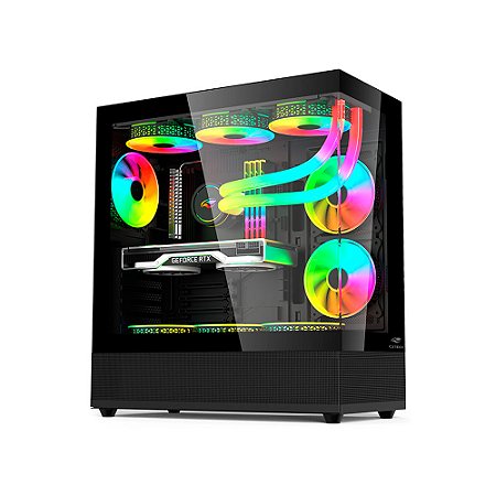 Gabinete Gamer C3 Tech Mid Tower, Lateral e Frontal em Vidro MT-G850