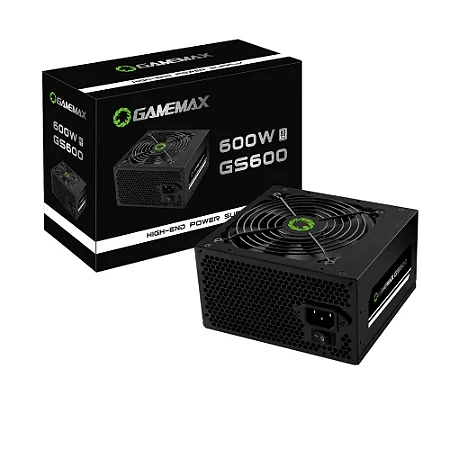 Fonte 600W Gamemax 80 Plus White, PFC Ativo - GS600