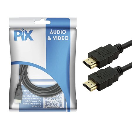 Cabo HDMI 1.5MT 2.1 Gold 8K Ultra HD e HDR Dinamiico Pix 018-1015