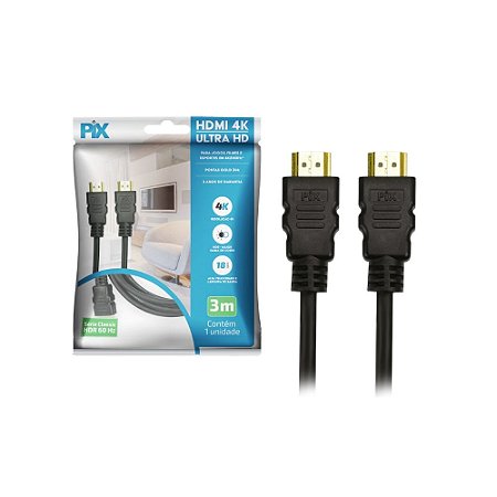 Cabo HDMI 3.0MT Pix Gold 2.0 4K Ultra HD e HDR 19 Pinos 018-2223