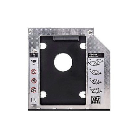 Case Adaptador P/ Segundo Hd e Ssd Sata p/ Not Univ 9.5mm HDCA-S095