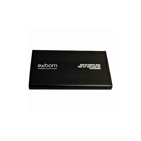 Case Exbom p/ HD 2.5´ Notebook USB 2.0 Preto - CGHD-20B