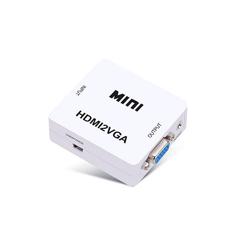 Conversor HDMI Para VGA com Audio  1080p - HDMI2VGA