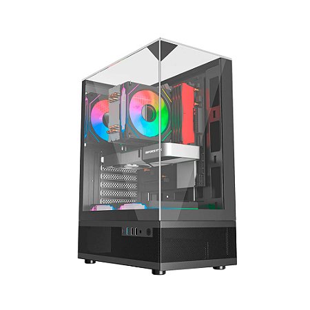 Gabinete Gamer Liketec Kingdom Dark Mid Tower Black - 2095
