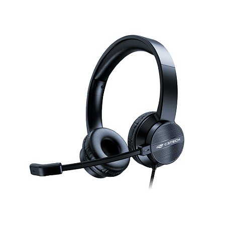 Headset C3 Tech C/ Microfone USB Preto PH-380BK
