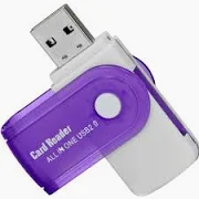 Leitor De Cartão De Memória USB 2.0 Exbom LC-300 Roxo