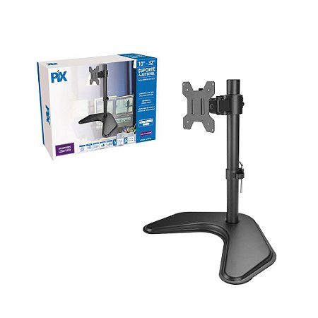 Suporte para Monitor Ajustável 10"A 32" com Base Preto Pix - 079-0075