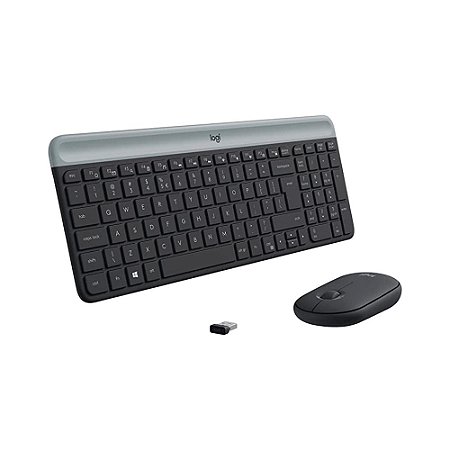Teclado e Mouse Sem Fio Logitech MK470 Multimídia Preto - 920-009268