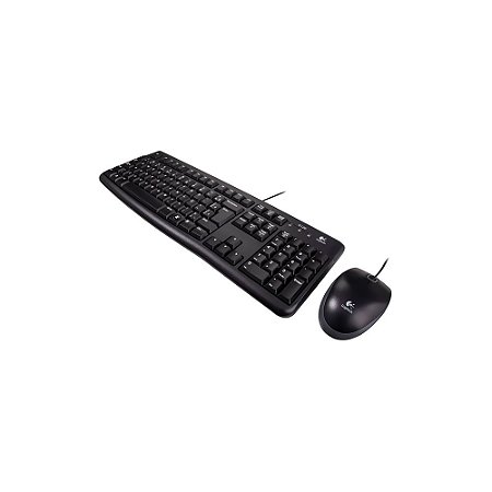 Teclado e Mouse Usb Logitech MK120 Resistente à Água Preto - 920-00442