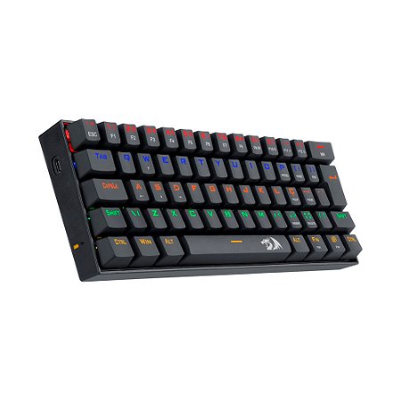 Teclado Mecânico Gamer Redragon Lakshmi Rainbow, Switch Blue K606R