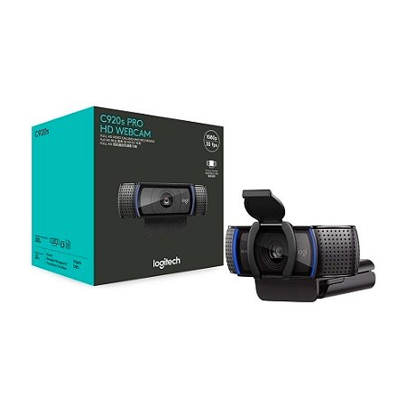 Webcam Logitech C920S Pro Full HD1080p Áudio Estéreo com Microfones Dp