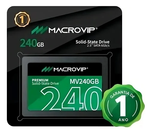 SSD 240GB MACROVIP SATA 3 2.5" MV240GB 520/450 MB/s MV240GB