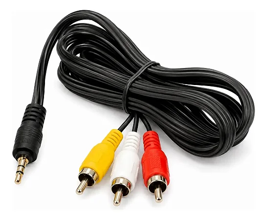 Cabo Auxiliar de Video P2 x 3 RCA 3,5mm IT-Blue 2M LE-1001