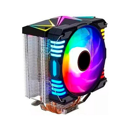Cooler Exbom p/ CPU AMD e Intel RGB c/ 4 Tubos Heat-Pipes - CP-H5400