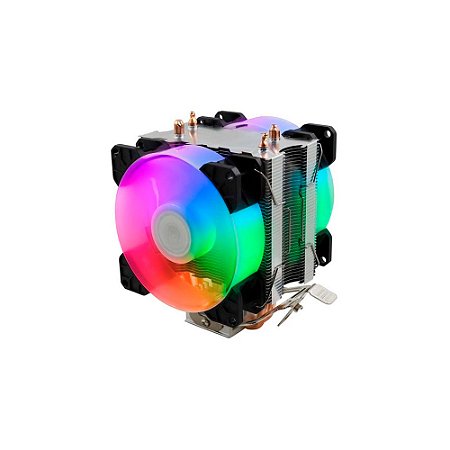 Cooler Gamer Universal Duplo Fan RGB c/Led Dex- DX-9500D-BR