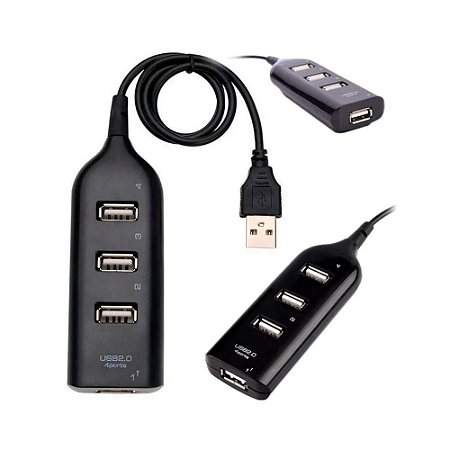 Hub 4 portas USB 2.0 480Mbps Lehmox - LEY-11