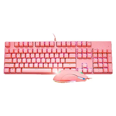 Kit Gamer Motospeed CK700 , Teclado Mecânico e Mouse Rosa FMSCB0080RSA