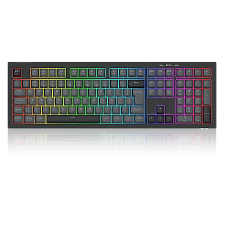 Teclado Gamer Redragon Crux RGB Preto e Cinza - K518-RGB-GB
