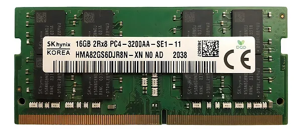 Memória SK Hynix 16GB DDR4 3200Mhz - HMAA2GU6CJR8N-XN