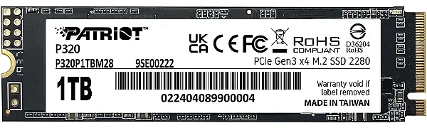 SSD M2 1TB PATRIOT NVME PCIE