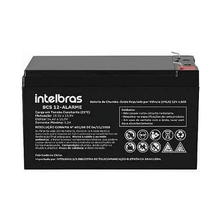 BATERIA VRLA CHUMBO 12V 4AH BCS 12-ALARME INTELBRAS