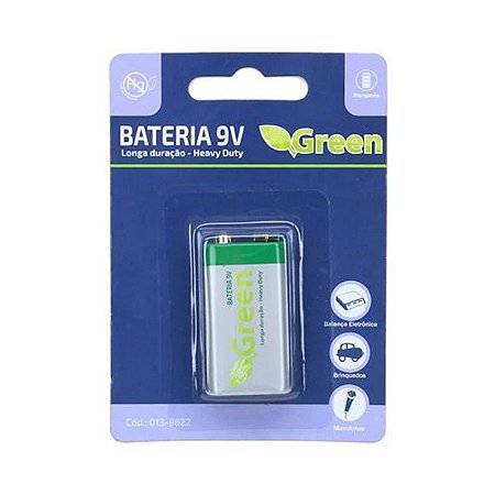 BATERIA 9V (BLISTER 1 UN) GREEN