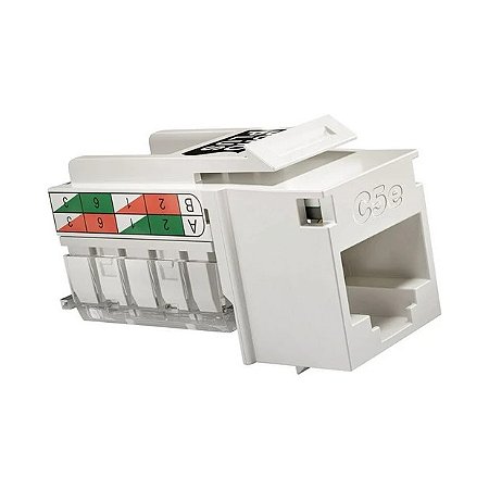 CONECTOR FÊMEA SOHOPLUS CAT.5E T568A/B KEYSTONE BRANCO FURUKAWA